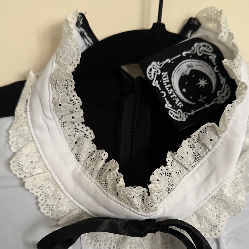 Killstar Elegant Black and White Women's Top - Picture 2 of 2